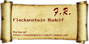 Fleckenstein Rudolf névjegykártya