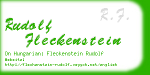 rudolf fleckenstein business card